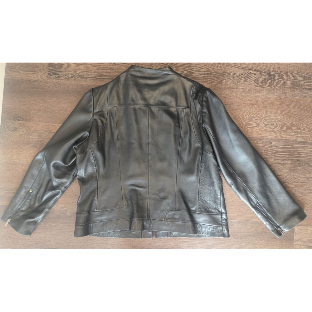 Wilsons Leather Genuine Leather Jacket – Women's 2X – Black Zip Front - Picture 5 of 10